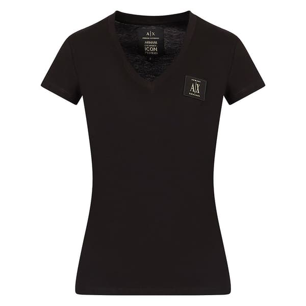Armani Exchange 8nytnx_yjg3z Lyhythihainen V-aukkoinen T-paita Musta 2XL Nainen