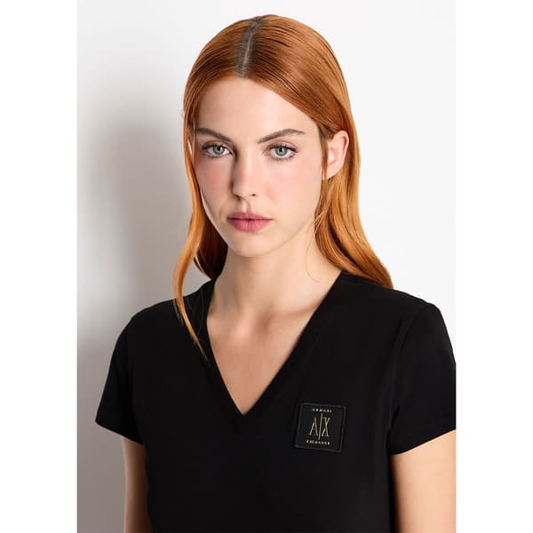 Armani Exchange 8nytnx_yjg3z Lyhythihainen V-aukkoinen T-paita Musta 2XL Nainen