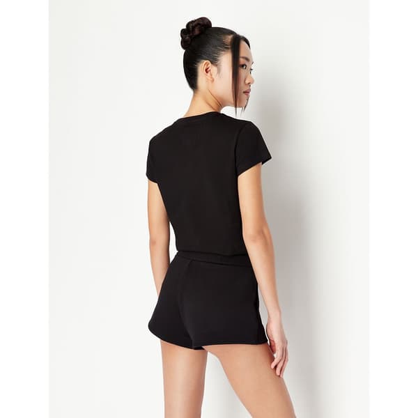 Armani Exchange 8nytnx_yjg3z Lyhythihainen V-aukkoinen T-paita Musta 2XL Nainen