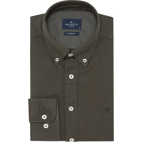 Hackett Dyed Oxford Skjorte Med Lange ærmer Brun M Mand