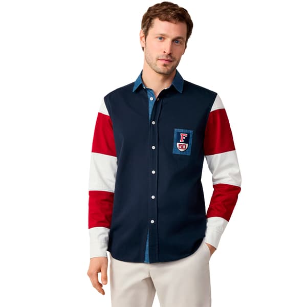 FaÇonnable Fm310804 Skjorta Med Långa ärmar Blå 2XL Man