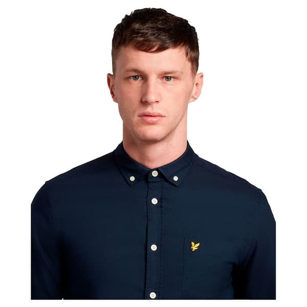 Lyle & Scott Regular Fit Light Weight Oxford Skjorte Med Lange ærmer Blå S Mand