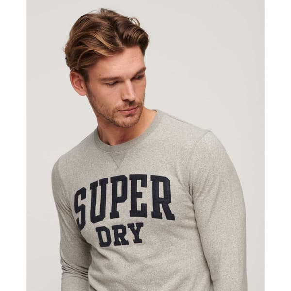 Superdry Vintage Athletic Pitkähihainen T-paita Harmaa S Mies