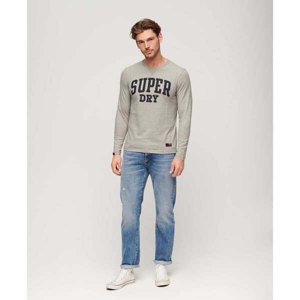 Superdry Vintage Athletic Pitkähihainen T-paita Harmaa S Mies