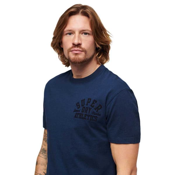 Superdry Embroidered Superstate Ath Logo T-shirt Med Korta ärmar Blå 2XL Man