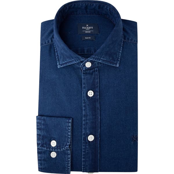 Hackett Hm309385 Skjorte Med Lange ærmer Blå S Mand