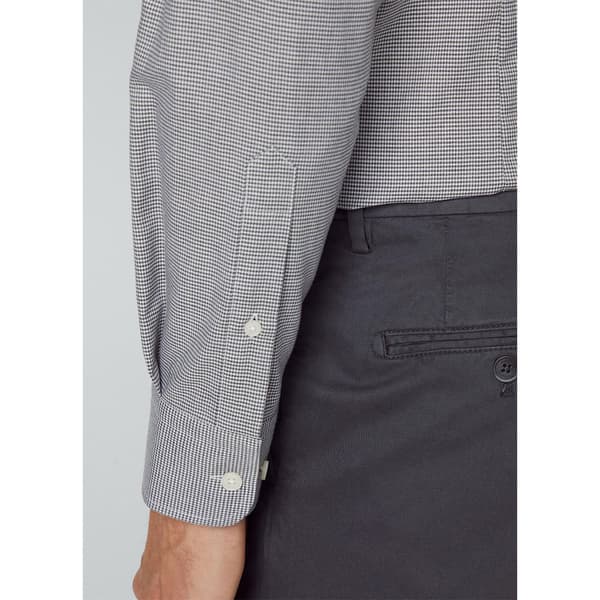 Hackett Houndstooth Skjorte Med Lange ærmer Grå M Mand