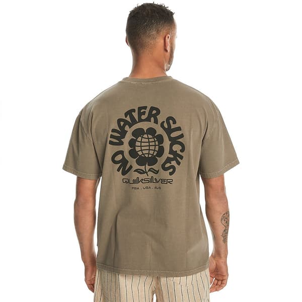 Quiksilver No Water Sucks T-shirt Med Korta ärmar Brun M Man