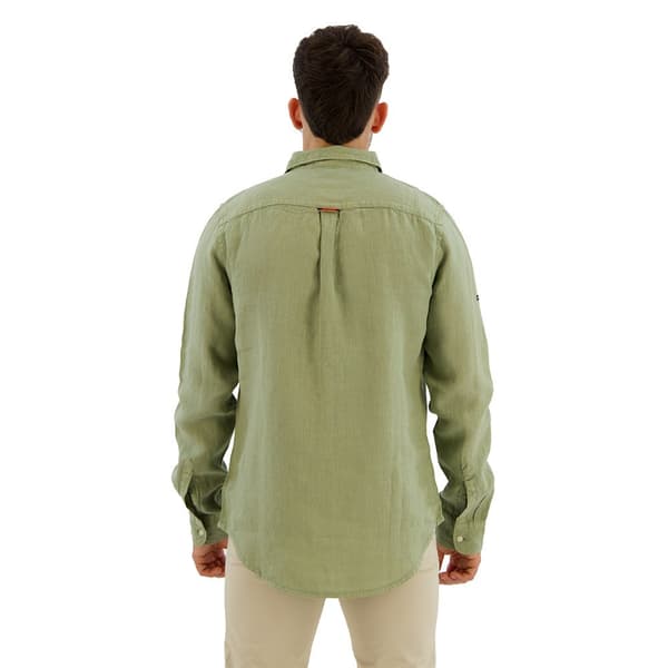 Superdry Studios Casual Linen Skjorta Med Långa ärmar Grönt 2XL Man