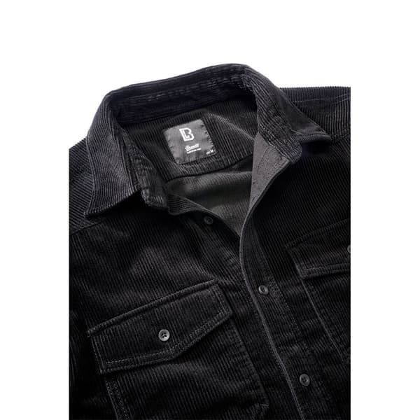 Brandit Corduroy Classic Pitkähihainen Paita Musta 5XL Mies