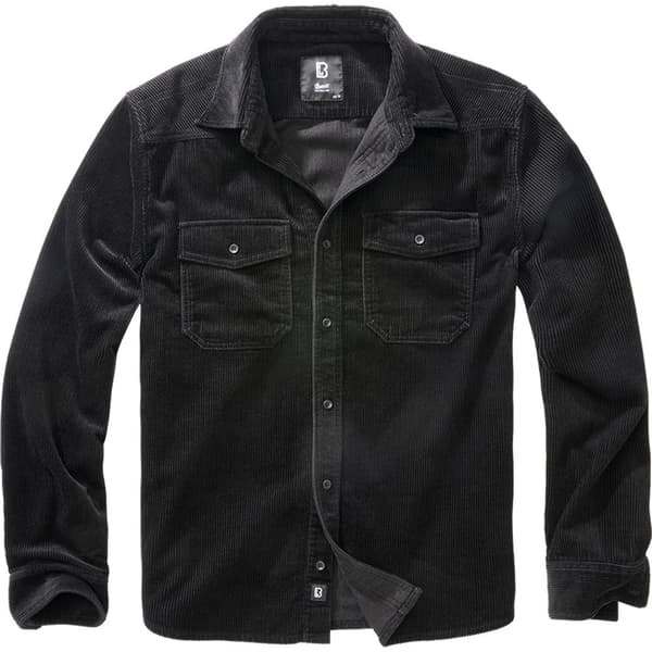 Brandit Corduroy Classic Pitkähihainen Paita Musta 5XL Mies