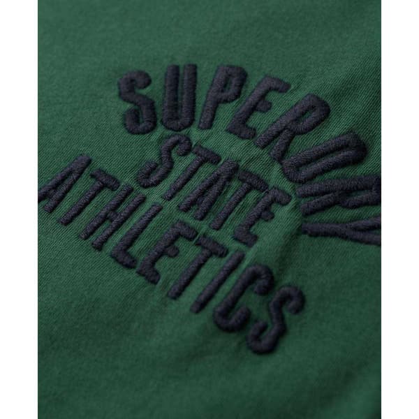 Superdry Embroidered Superstate Ath Logo T-shirt Med Korta ärmar Grönt 3XL Man