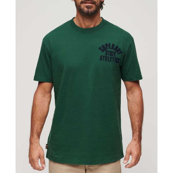 Superdry Embroidered Superstate Ath Logo T-shirt Med Korta ärmar Grönt 3XL Man