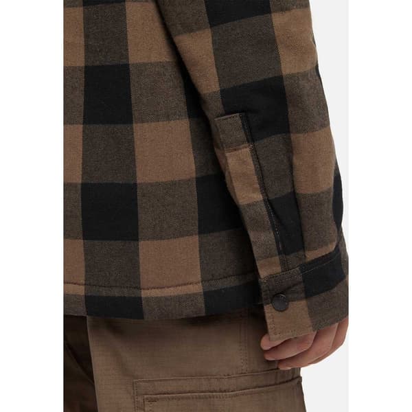 Dickies Lined Sacramento Skjorte Med Lange ærmer Brun S Mand