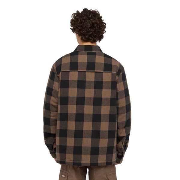 Dickies Lined Sacramento Skjorte Med Lange ærmer Brun S Mand