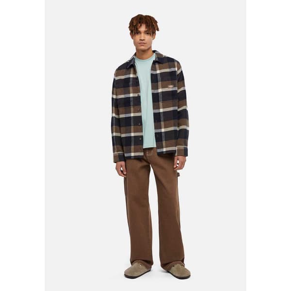 Dickies Plaid Coaling Skjorte Med Lange ærmer Flerfarvet S Mand