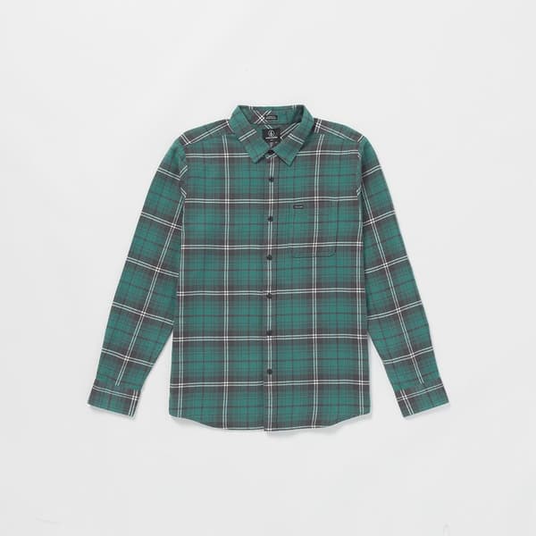 Volcom Caden Plaid Skjorta Med Långa ärmar Grönt XL Man