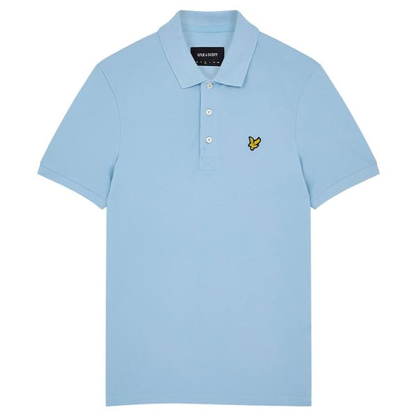 Lyle & Scott Plain Kortärmad Polotröja Blå M Man