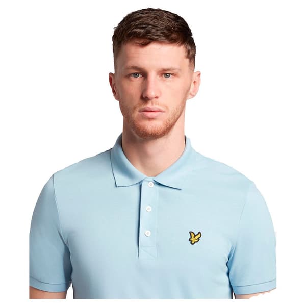 Lyle & Scott Plain Kortärmad Polotröja Blå M Man