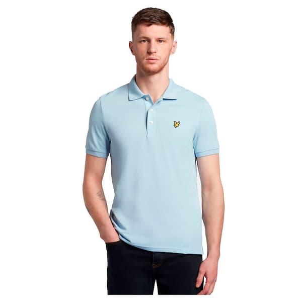 Lyle & Scott Plain Kortärmad Polotröja Blå M Man