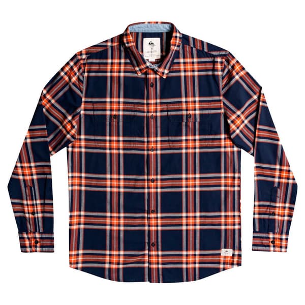 Quiksilver Kirkham Emea Skjorte Med Lange ærmer Blå S Mand