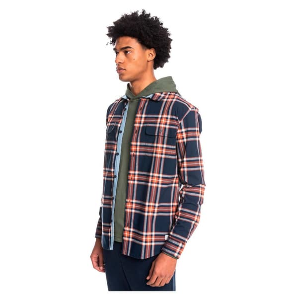 Quiksilver Kirkham Emea Skjorte Med Lange ærmer Blå S Mand