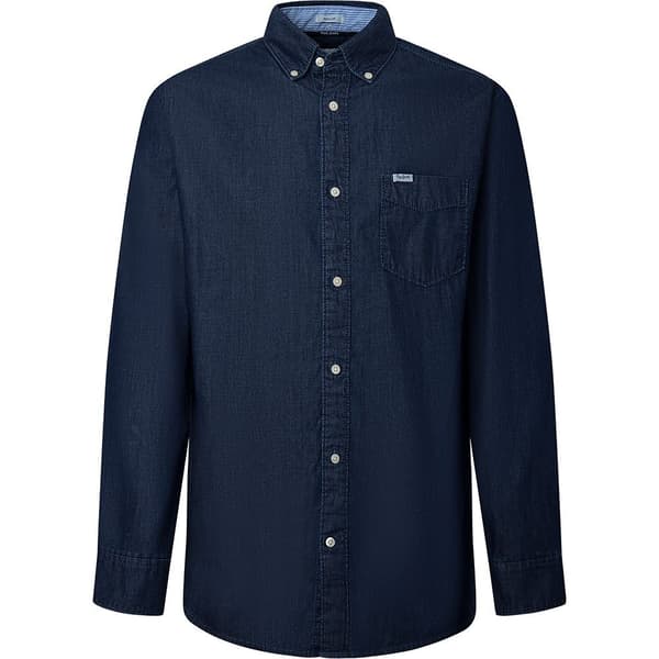 Pepe Jeans Parton Skjorta Med Långa ärmar Blå S Man
