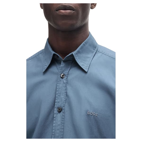 Boss Relegant 6 M 10260284 Pitkähihainen Kauluspaita Sininen L Mies