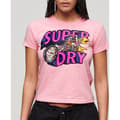 Pikkukuva 1 / 5: Superdry Neon Motor Graphic Fitted Lyhythihainen T-paita Pinkki XL Nainen