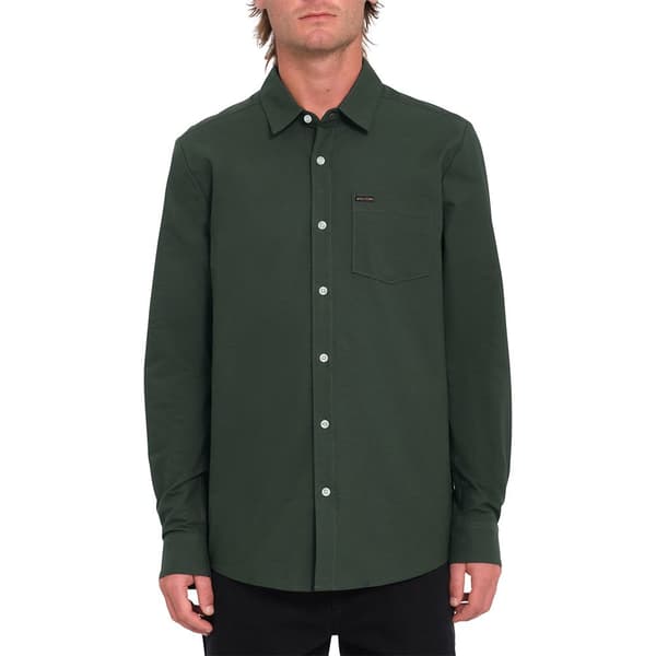 Volcom Veeco Oxford Skjorta Med Långa ärmar Grönt L Man