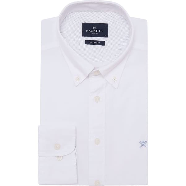 Hackett Dyed Oxford Skjorte Med Lange ærmer Hvid 2XL Mand