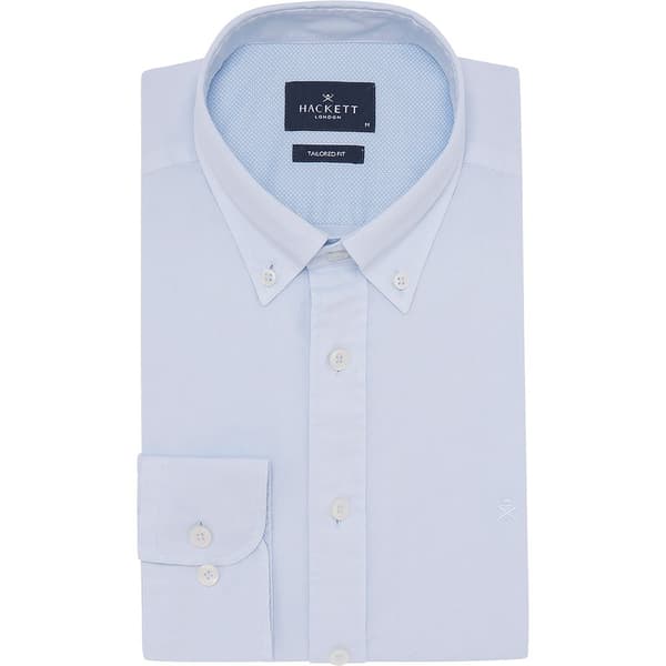 Hackett Dyed Oxford Skjorte Med Lange ærmer Blå S Mand