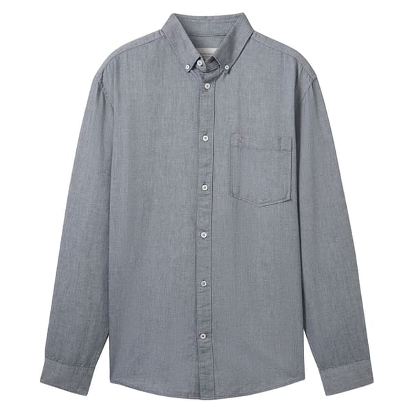 Tom Tailor Oxford Skjorta Med Långa ärmar Grå XL Man