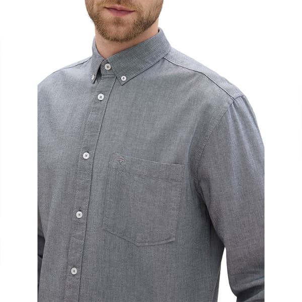 Tom Tailor Oxford Skjorta Med Långa ärmar Grå XL Man