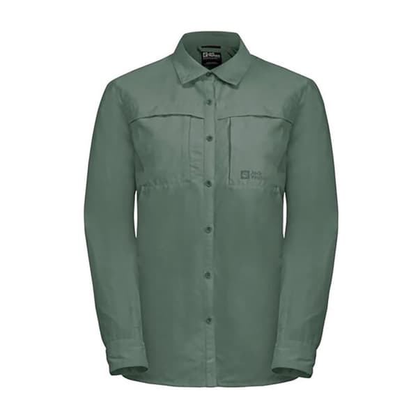 Jack Wolfskin Barrier Skjorta Med Långa ärmar Grönt S Kvinna