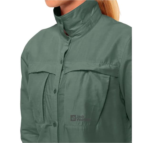 Jack Wolfskin Barrier Skjorta Med Långa ärmar Grönt S Kvinna