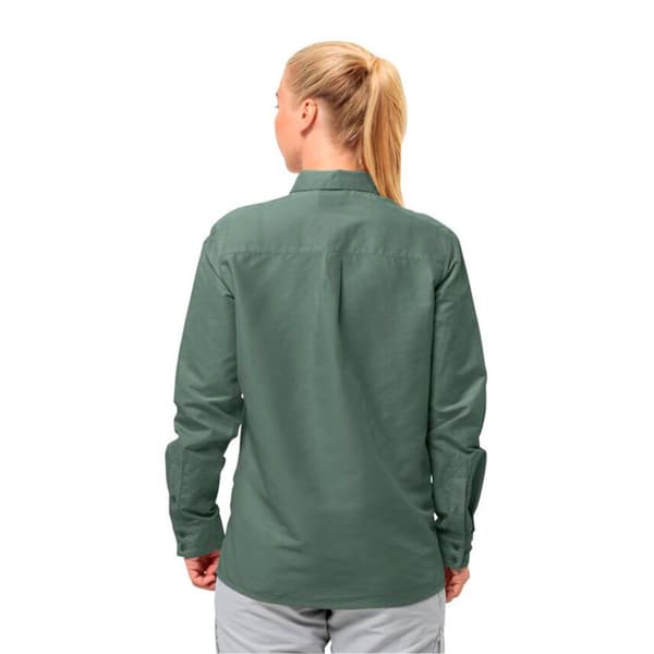 Jack Wolfskin Barrier Skjorta Med Långa ärmar Grönt S Kvinna