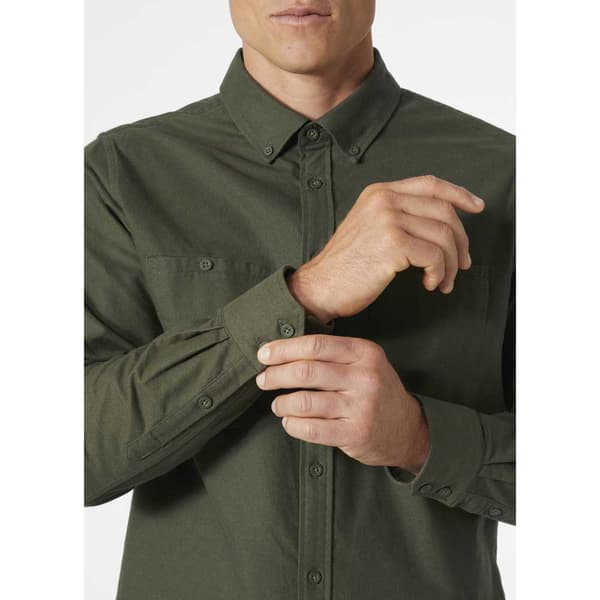 Helly Hansen Organic Skjorta Med Långa ärmar Grönt S Man