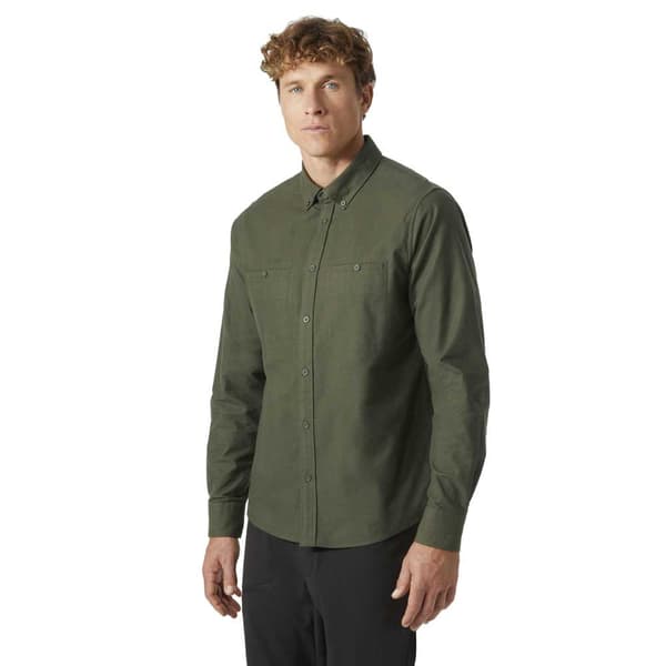 Helly Hansen Organic Skjorta Med Långa ärmar Grönt S Man
