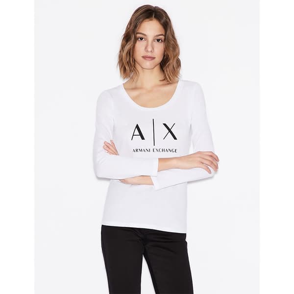 Armani Exchange 8nytdg_yj16z T-shirt Med Lange ærmer Sort M Kvinde