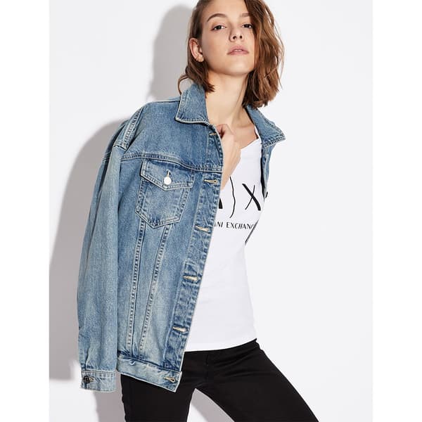 Armani Exchange 8nytdg_yj16z T-shirt Med Lange ærmer Sort M Kvinde