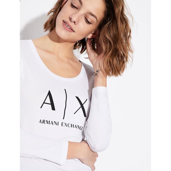 Armani Exchange 8nytdg_yj16z T-shirt Med Lange ærmer Sort M Kvinde