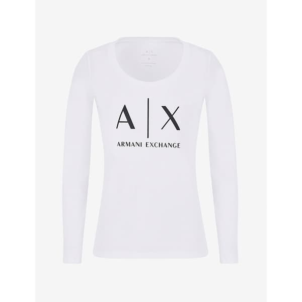 Armani Exchange 8nytdg_yj16z T-shirt Med Lange ærmer Sort M Kvinde