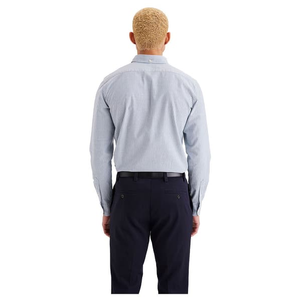 Dockers Stretch Oxford Slim Skjorte Med Lange ærmer Blå L Mand