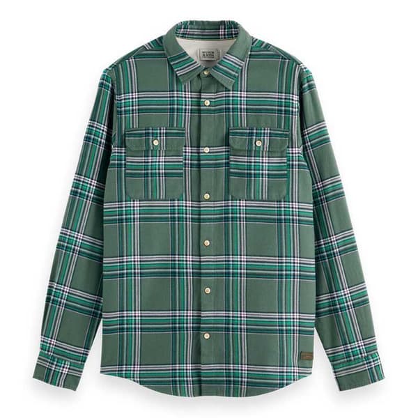 Scotch & Soda 178717 Skjorta Med Långa ärmar Grönt M Man
