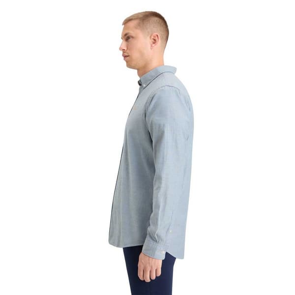 Scotch & Soda Essential Oxford Solid Pitkähihainen Paita Sininen M Mies