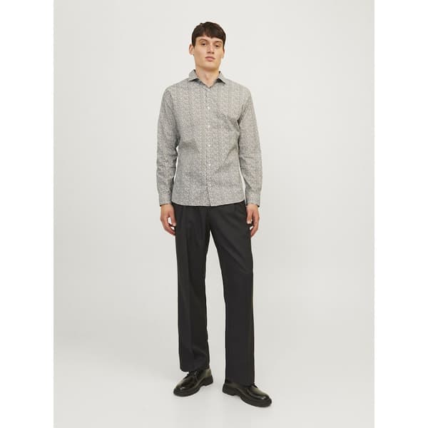 Jack & Jones Ckpool Stretch Pitkähihainen Kauluspaita Harmaa M Mies