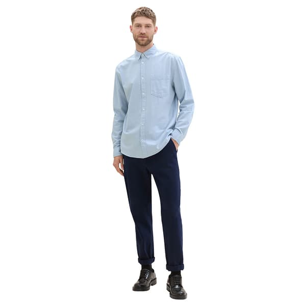 Tom Tailor Oxford Skjorte Med Lange ærmer Blå 2XL Mand