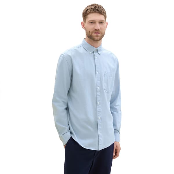 Tom Tailor Oxford Skjorte Med Lange ærmer Blå 2XL Mand