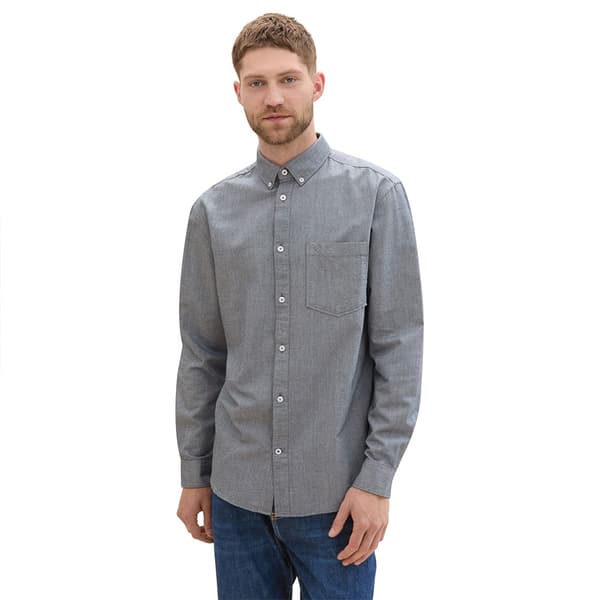 Tom Tailor Oxford Skjorte Med Lange ærmer Grå 2XL Mand